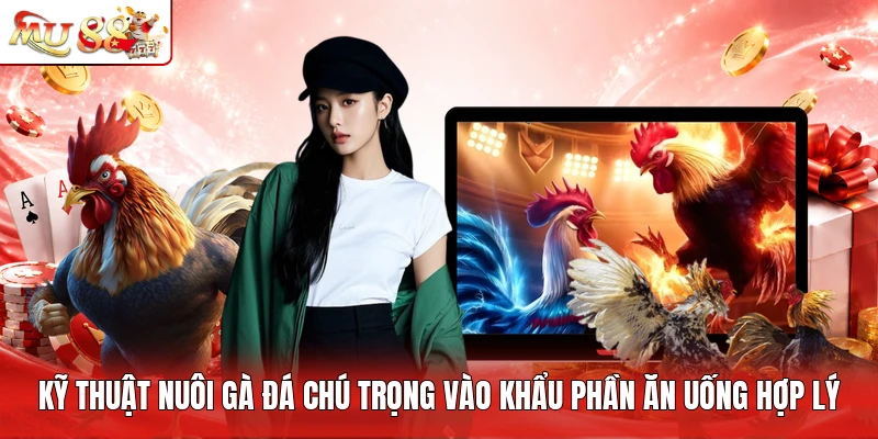 Kỹ thuật nuôi gà đá chú trọng vào khẩu phần ăn uống hợp lý